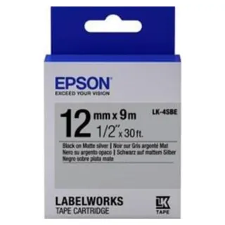 Epson Label Cartridge Matte LK-4SBE Black/Matt Silver