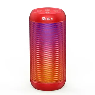 1Hora LED Portable Bluetooth Speaker BOC242R Red