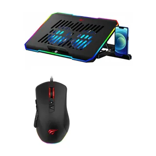 Havit HV-F2069 Laptop Cooling Pad Plus Gamenote MS900 Gaming Mouse