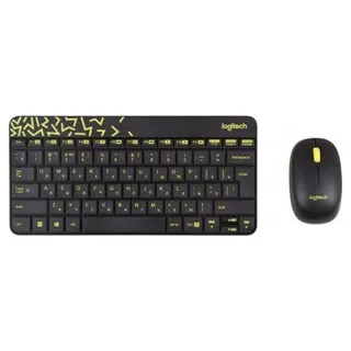 Logitech Wireless Combo MK240 Nano Russian Layout Black/Chartreuse