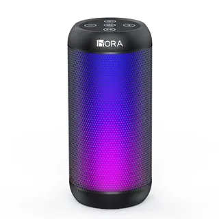1Hora LED Portable Bluetooth Speaker Black