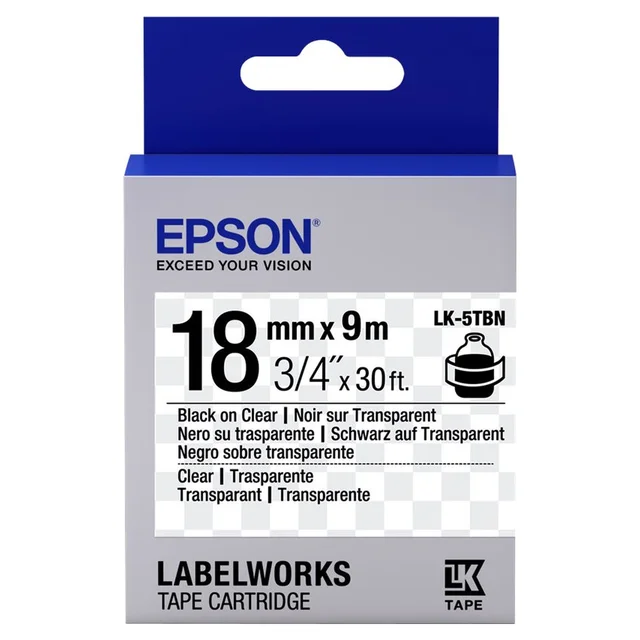 Epson Label Cartridge LK-5TBN Black/Transparent
