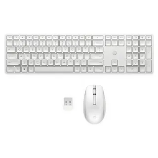 HP 655 WLS KB/MSE Combo WHT RUSS White