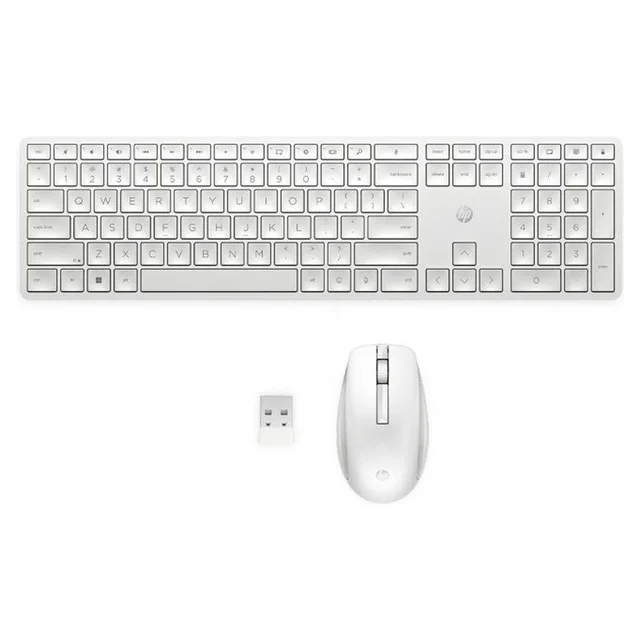 HP 655 WLS KB/MSE Combo WHT RUSS White