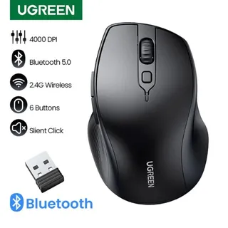 Ugreen Wireless Mouse Bluetooth 5.0 Ergonomic 4000 DPI